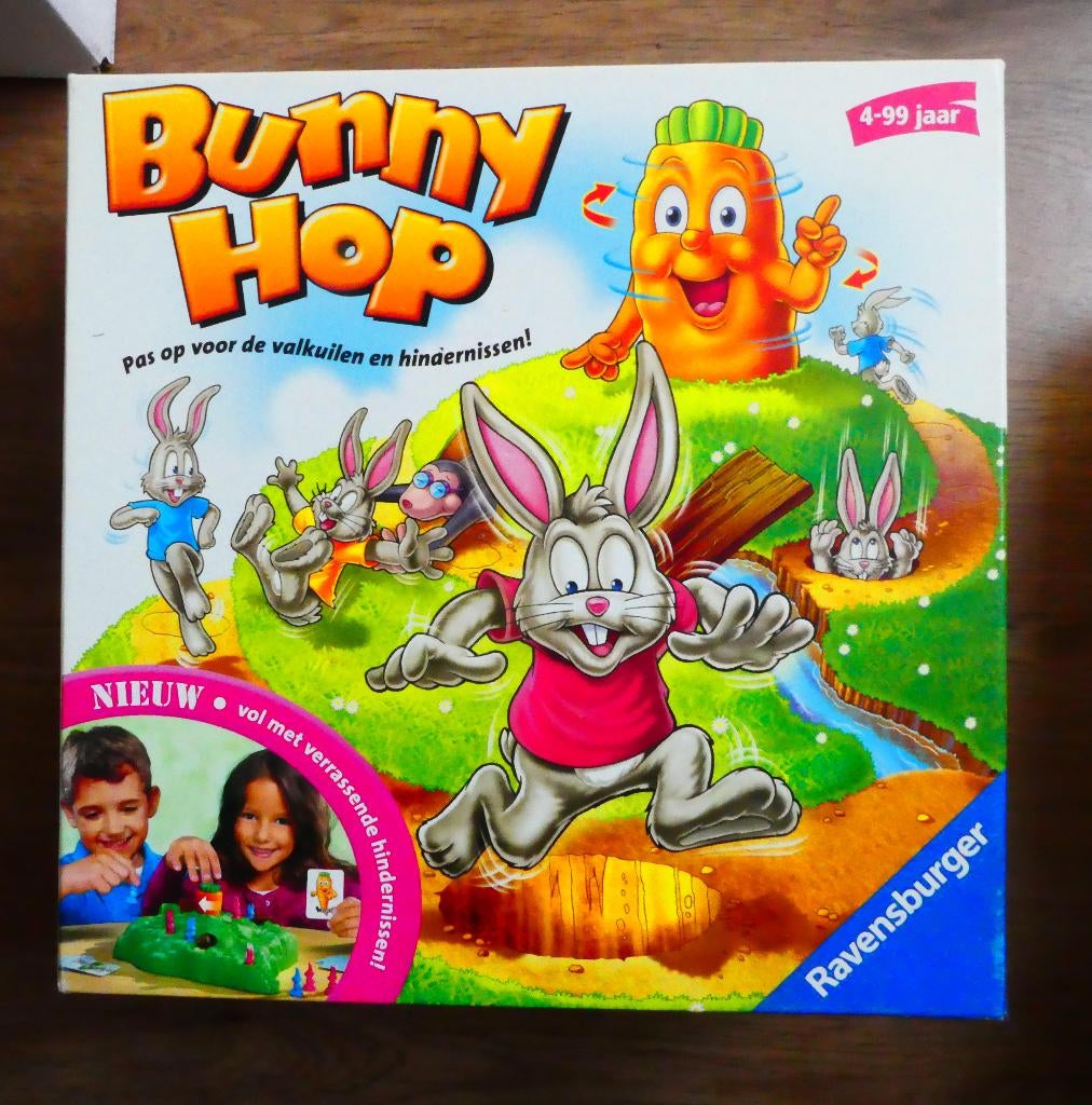 Ravensburger Bunny Hop - kinderspel vanaf 4 jaar., Een of twee spelers, Ophalen of Verzenden, Zo goed als nieuw, Ravensburger