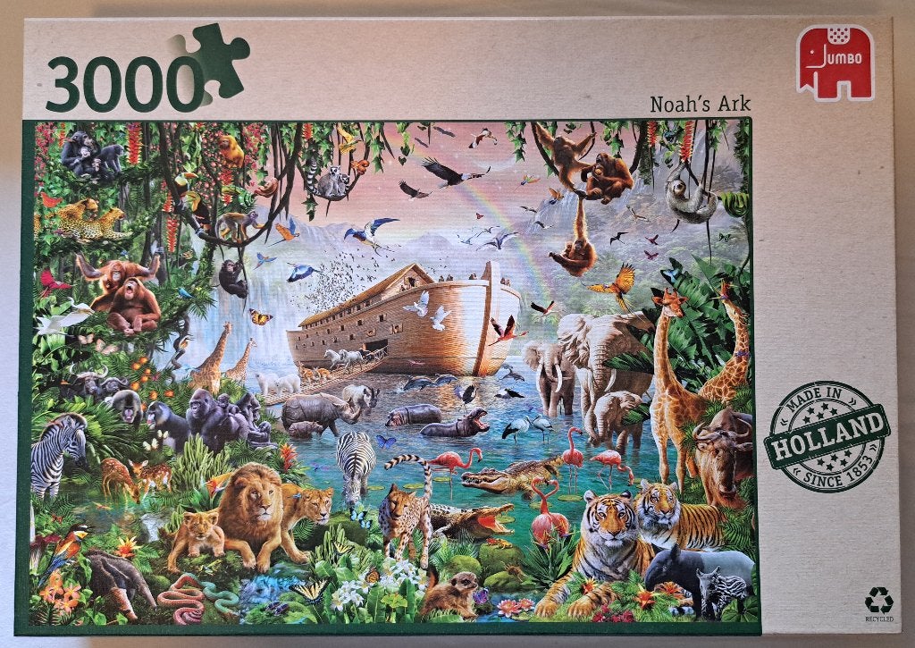Puzzel Jumbo Noah's Ark, 3000 stukjes, Ophalen of Verzenden, Meer dan 1500 stukjes, Zo goed als nieuw, Legpuzzel