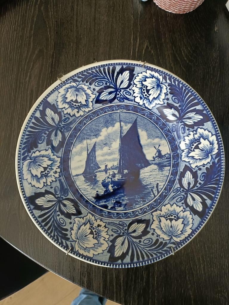 Delfts blauw wandbord, Ophalen of Verzenden