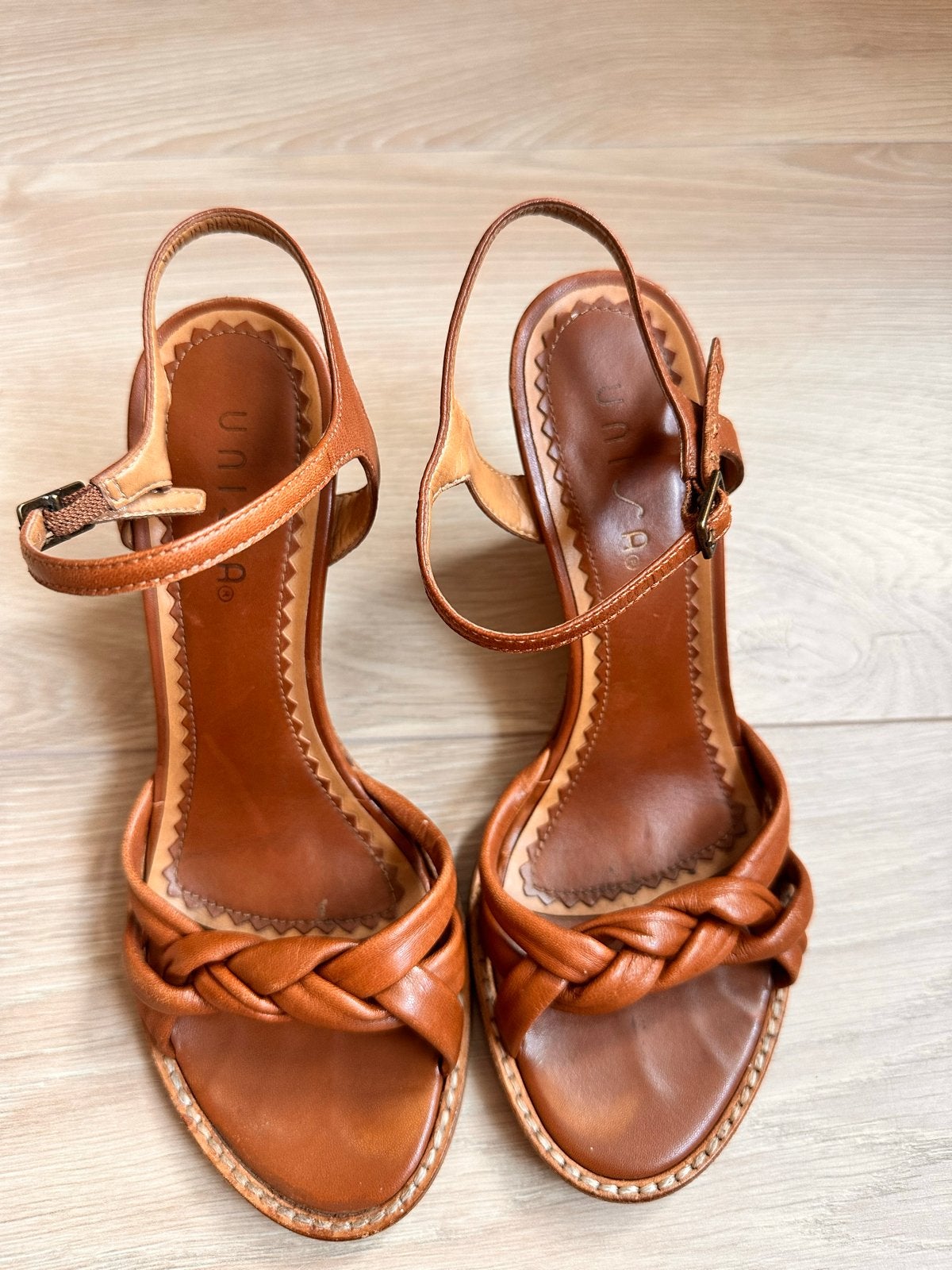 Unisa sandalen met hoge hakken van Unisa, maat 37, Bruin, Gedragen, Sandalen of Muiltjes, Ophalen of Verzenden