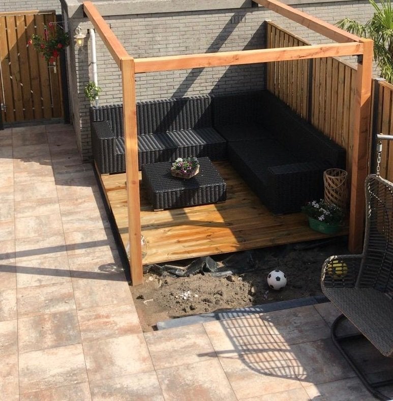 Loungeset hoek tuinmeubel, Tuin en Terras, Ophalen, Aluminium, Loungeset, Bank