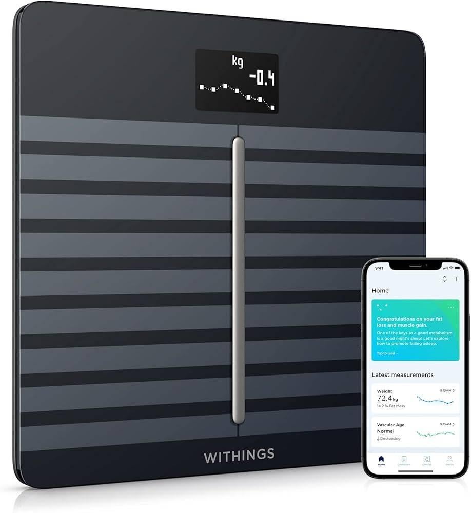 Withings Body Cardio Smart - Personenweegschaal - Zwart, Gebruikt, 1 tot 500 gram, 100 kg of meer, Ophalen of Verzenden