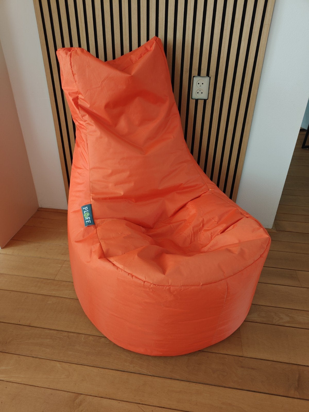 grote Ploff zitzak, knal oranje, Huis en Inrichting, Zitzakken, Ophalen, Gebruikt, Oranje, Zitzak