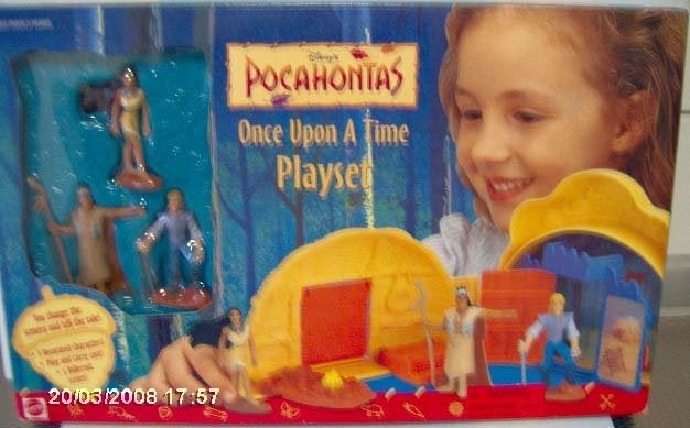 Mattel Disney Pocahontas playset met 3 figuurtjes in doos, Ophalen of Verzenden, Pocahontas of Kl. Zeemeermin, Nieuw, Beeldje of Figuurtje