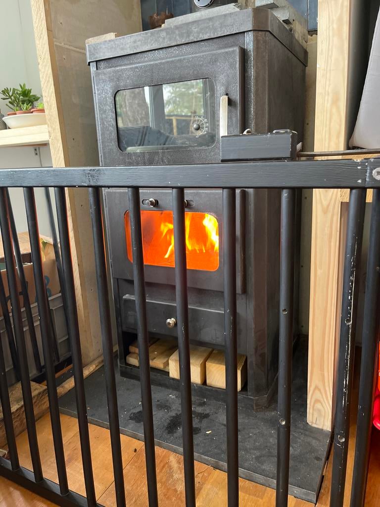 Robuuste Houthaard met Bovenoven - Perfect voor Warmte, Ophalen, Gebruikt, Vrijstaande haard, Houthaard