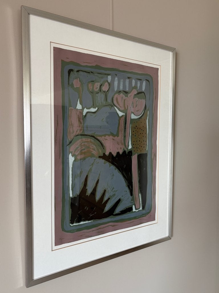 Jeroen Krabbé - Litho 'Het huis in het bos Dalfsen', Ophalen, Landschappen, Lithografie