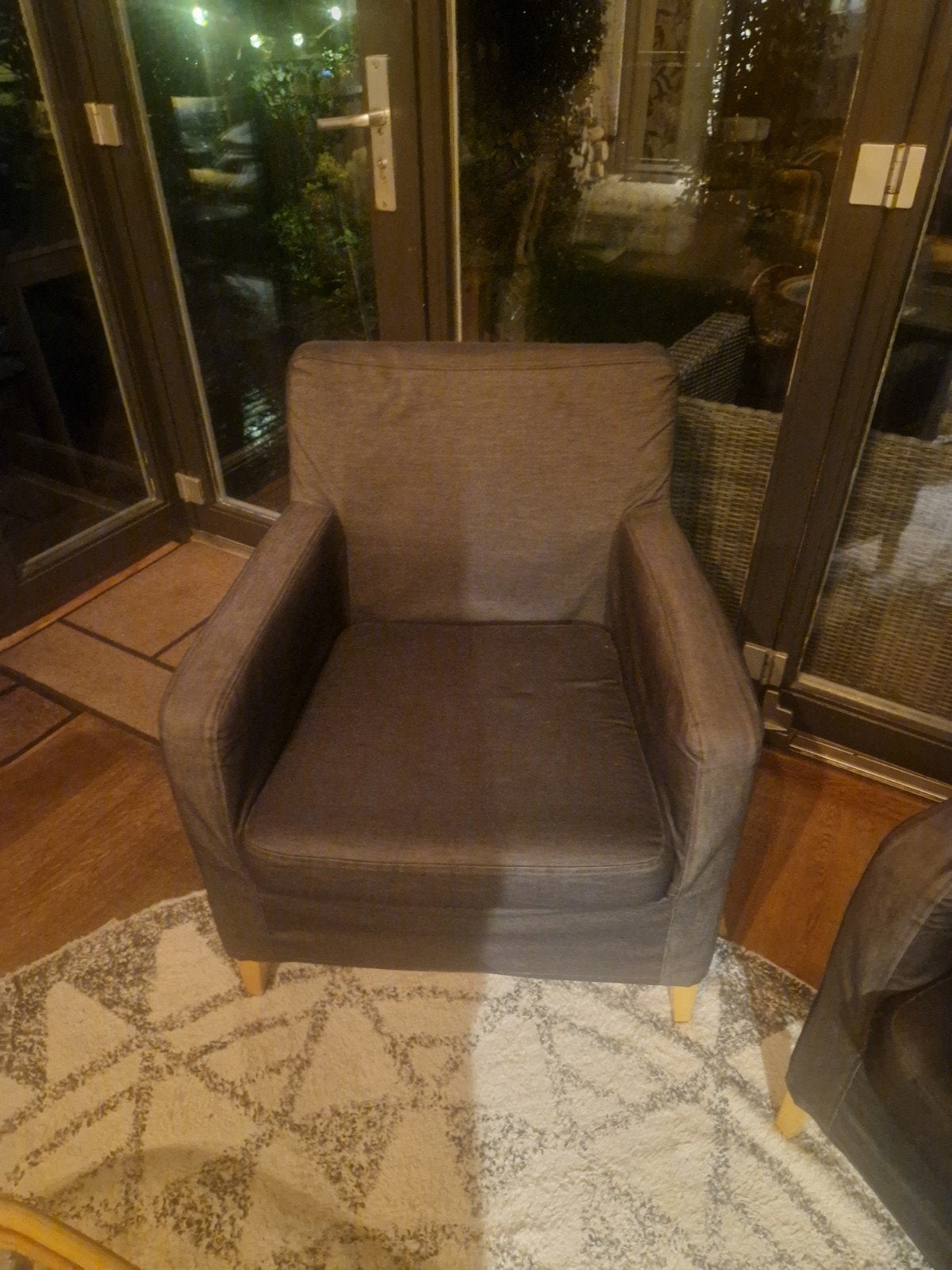 2 fauteuils antraciet Ikea, Huis en Inrichting, Ophalen, 75 tot 100 cm, Stof, 50 tot 75 cm