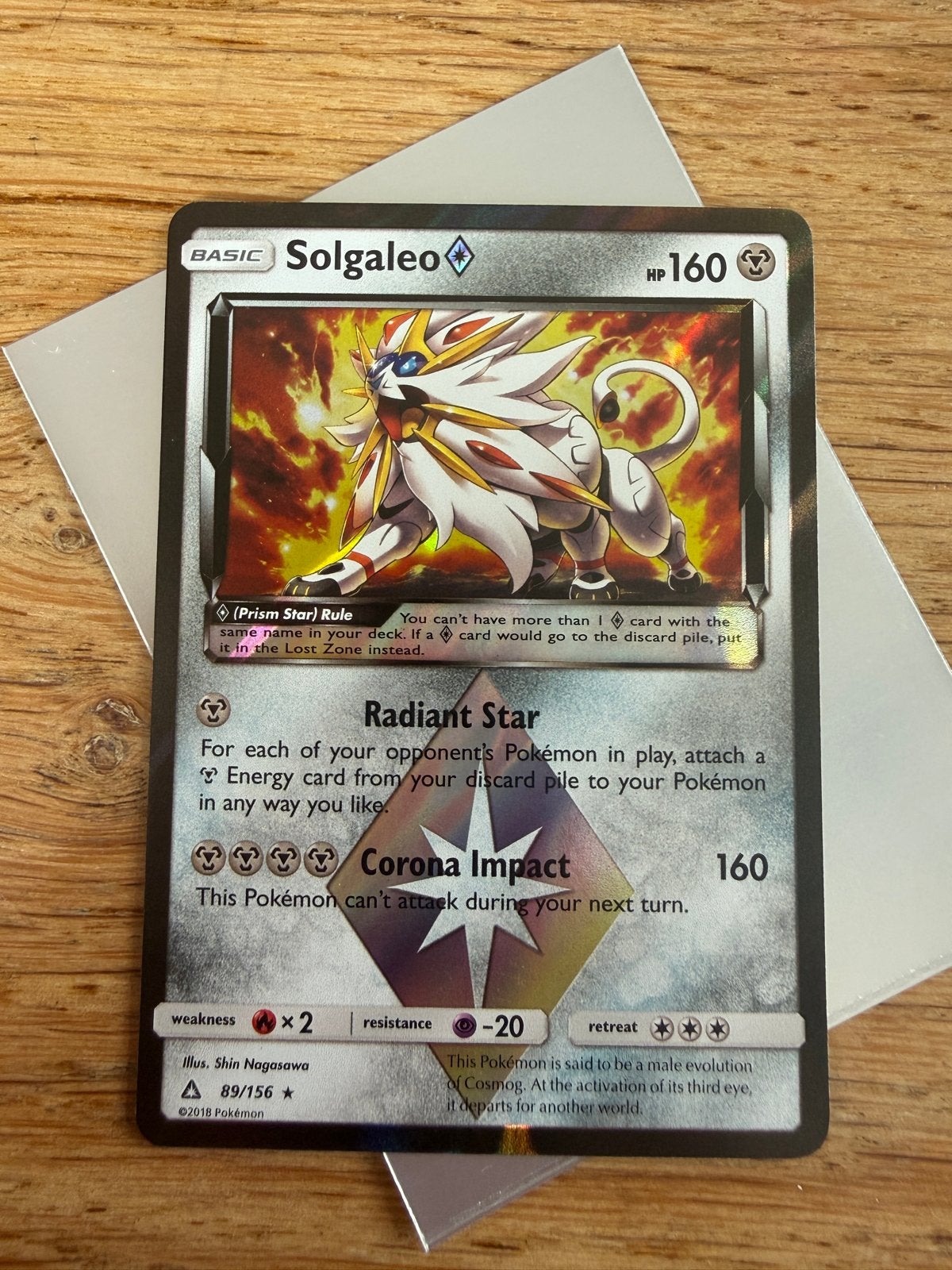 Solgaleo 89/156 holo, Ophalen of Verzenden, Nieuw, Losse kaart