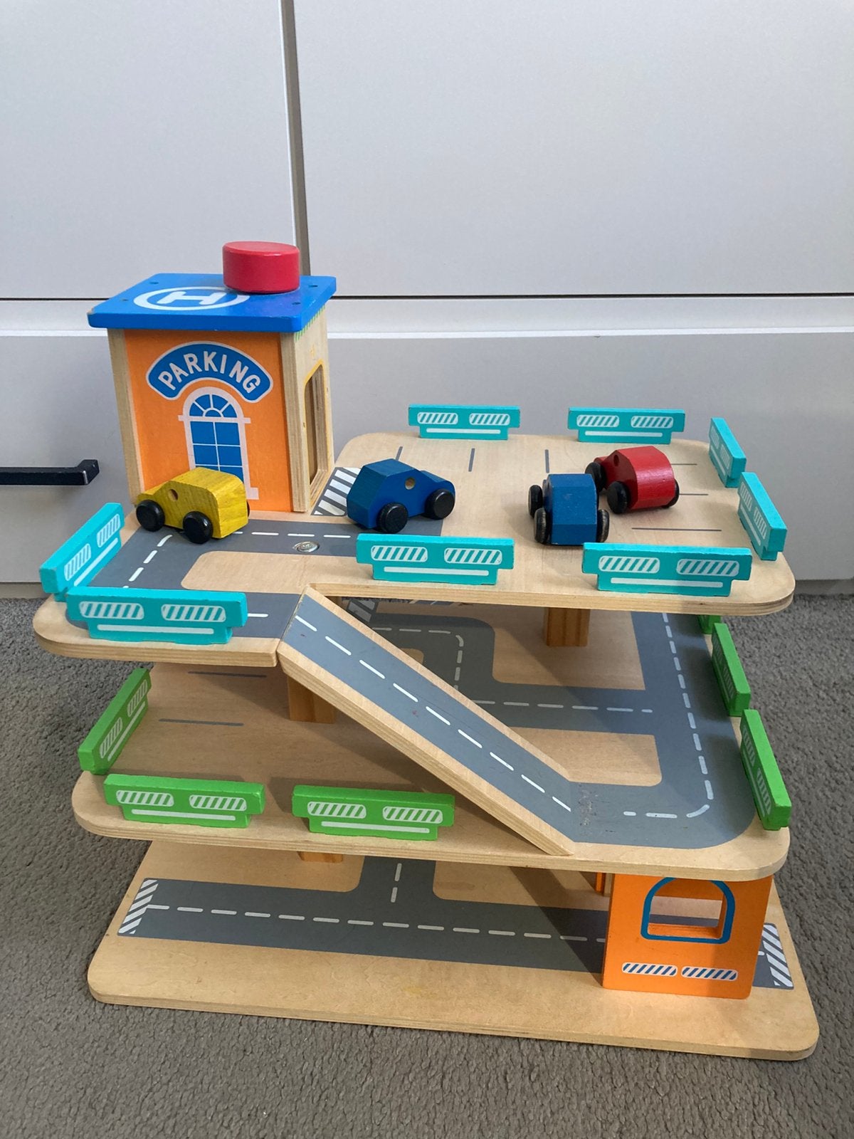 Houten parkeer garage, Ophalen, Zo goed als nieuw, Handmatig, Overige merken