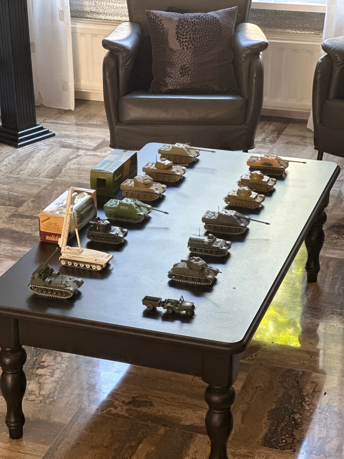 Verzameling Solido tank modellen - Gietijzer, Ophalen of Verzenden, Gebruikt, Overige typen, Overige merken