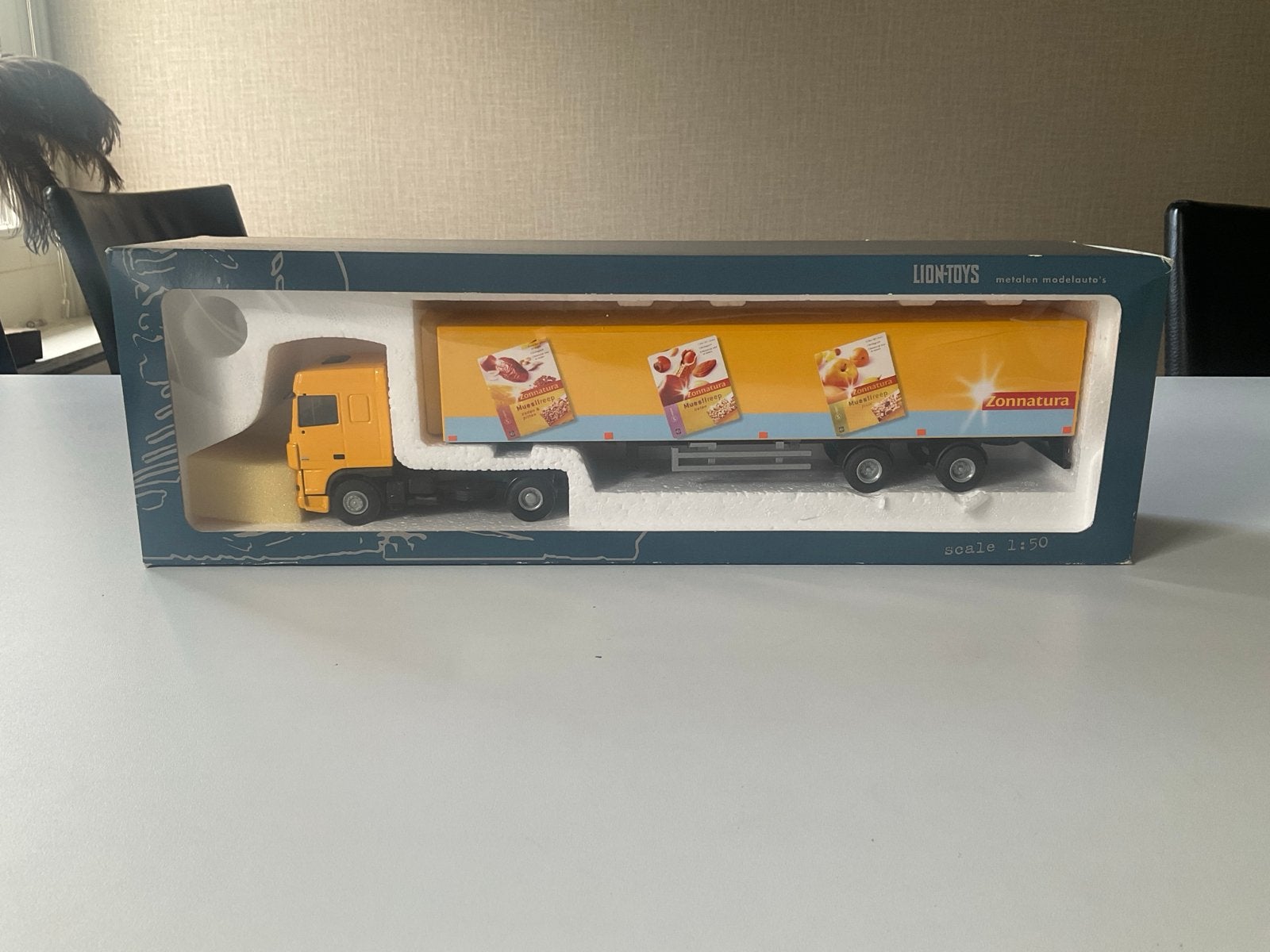 Lion Toys DAF XF Zonnatura vrachtwagen model 1:50, Overige merken, 1:32 tot 1:50, Ophalen of Verzenden, Zo goed als nieuw