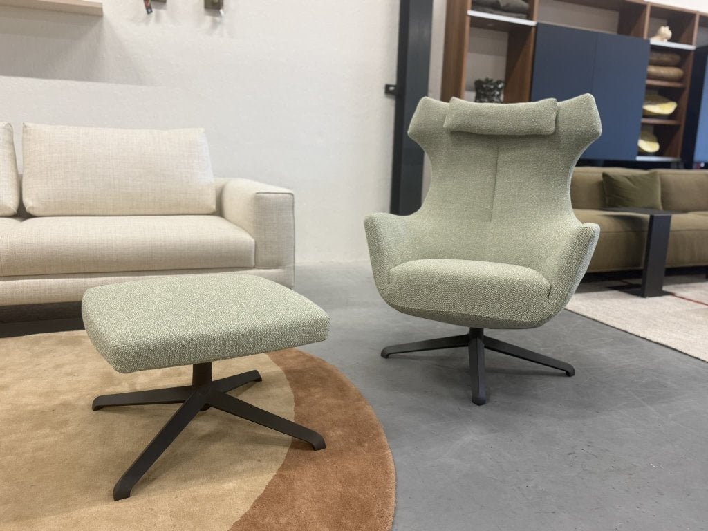 Nieuw Design on Stock Nosto Fauteuil Groen stof Poef Stoel