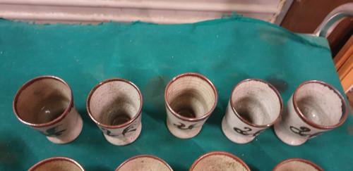 drinkbekers vintage 9 stuks, Verzamelen, Glas en Borrelglaasjes, Ophalen of Verzenden, 'T Olde Gre-j, Info@toldegrej.nl, Endepoelstraat 20f Didam