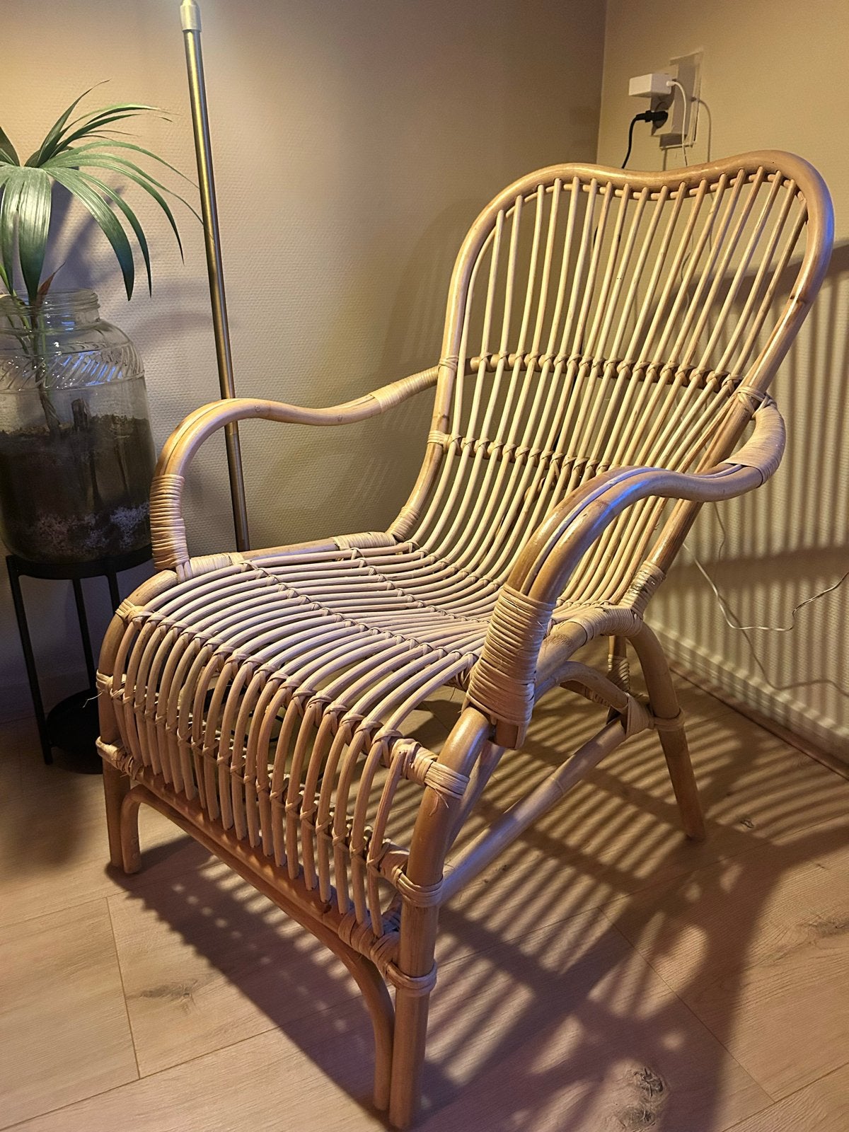 Rotan fauteuil Liseleje van JYSK, ZGAN, Huis en Inrichting, Ophalen, Zo goed als nieuw, 50 tot 75 cm, Riet of Rotan