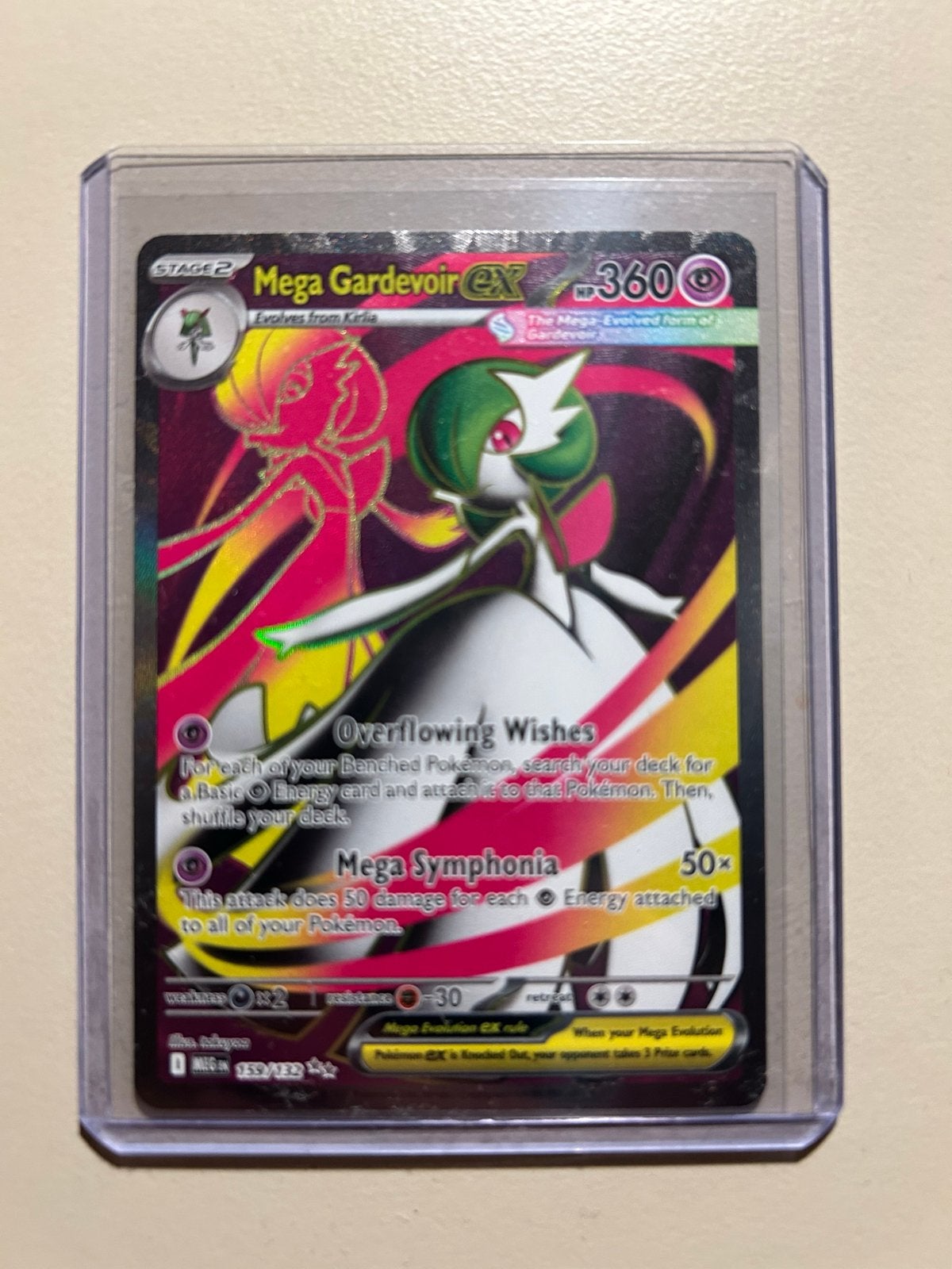 Mega Gardevoir EX Pokémon kaart (Foil), Ophalen of Verzenden, Zo goed als nieuw, Losse kaart, Foil