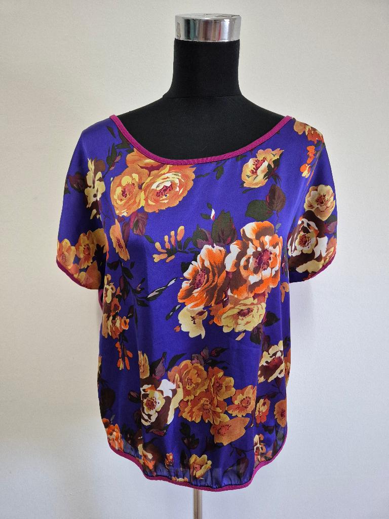 Top123 - Fleurig paars Studio Anneloes shirt maat M (1), Maat 38/40 (M), Paars, Ophalen of Verzenden, Zo goed als nieuw