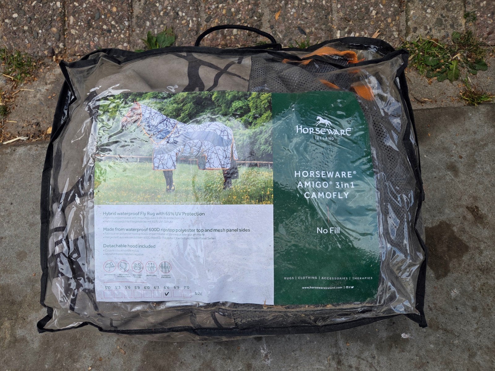 Horseware Amigo 3in1 Camofly 6'6 198, Dieren en Toebehoren, Paarden en Pony's | Dekens en Dekjes, Ophalen of Verzenden, Gebruikt