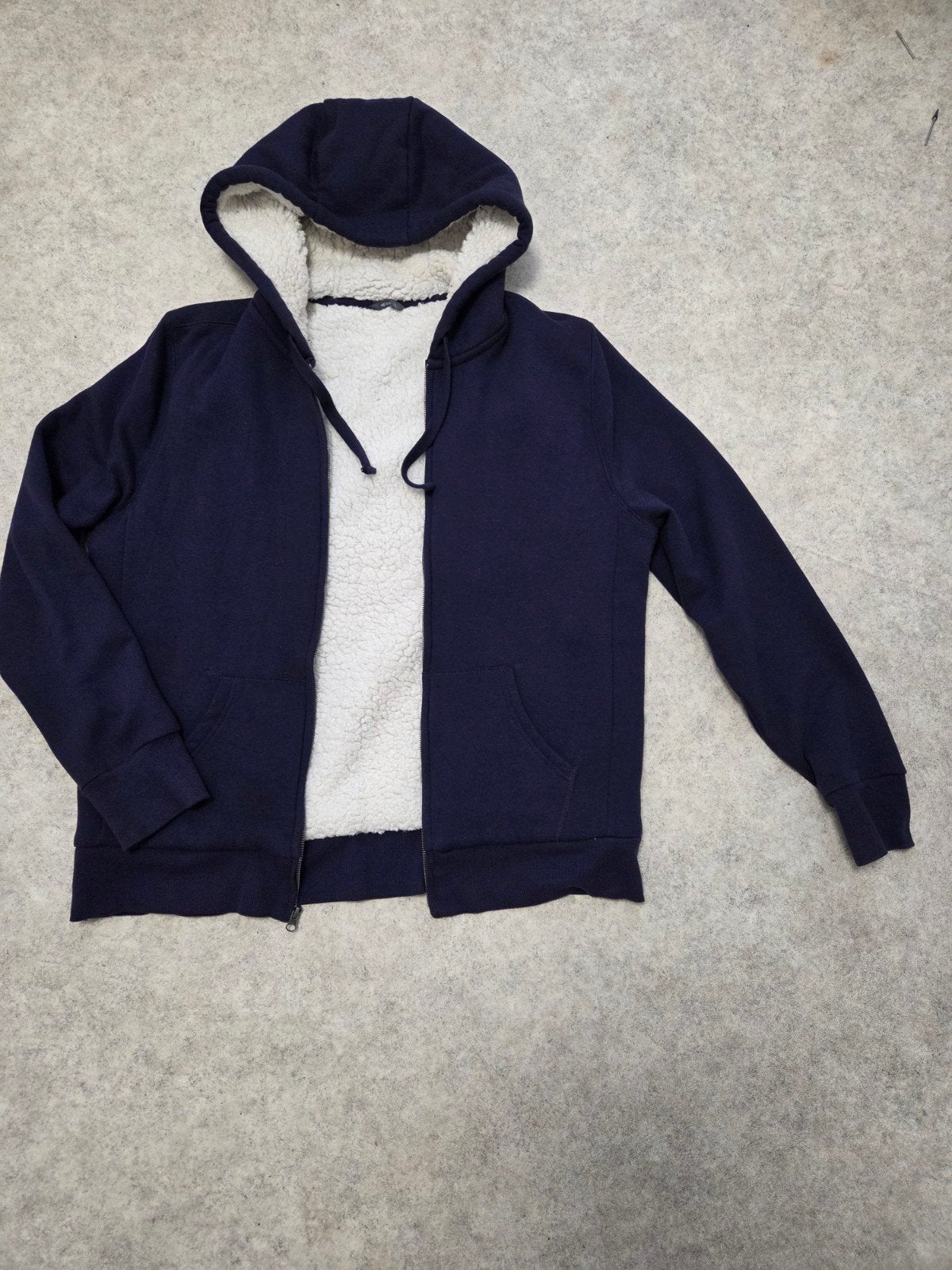 Hema donkerblauwe hoodie met teddy voering, maat XL, Ophalen of Verzenden, Gedragen, Hema