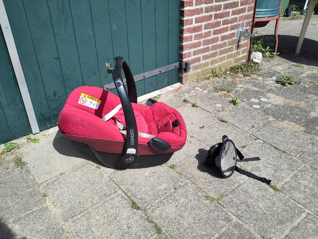 Maxi Cosi Pebble inclusief autospiegel, Ophalen, 0 t/m 13 kg, Maxi-Cosi, Gebruikt