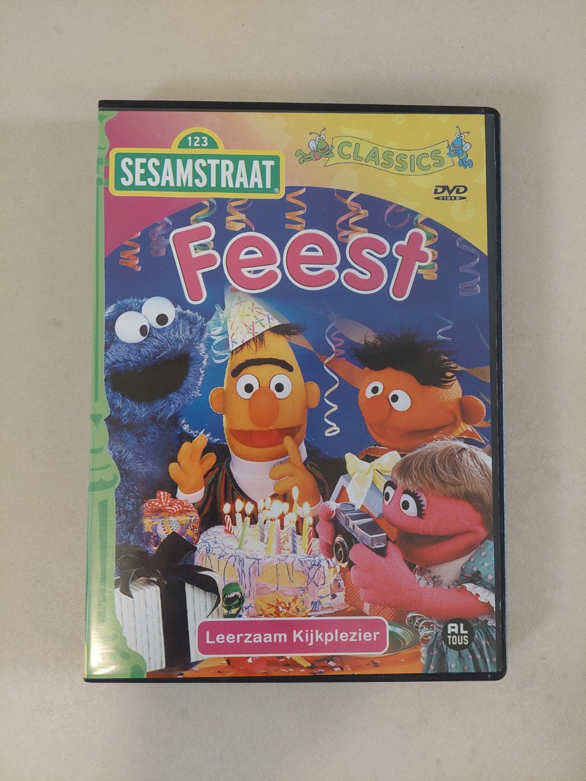 DVD Sesamstraat- Feest, Alle leeftijden, Ophalen of Verzenden, Zo goed als nieuw, Poppen of Stop-motion