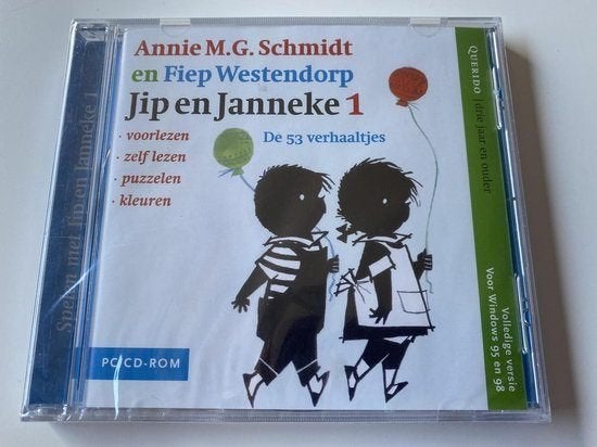CD-ROM; Jip en janneke 1, de 53 verhaaltjes., Puzzel en Educatief, Verzenden, 1 speler, Zo goed als nieuw