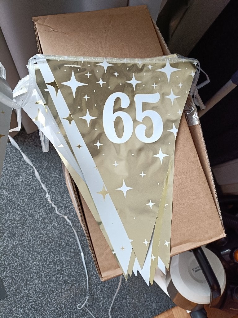 Versiering 65 jaar, Ophalen of Verzenden, Zo goed als nieuw, Versiering, Verjaardag