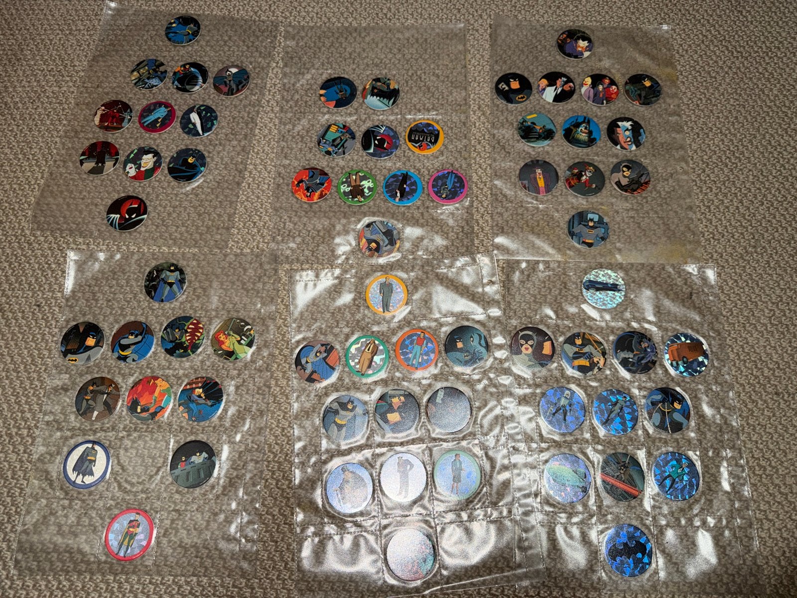 Grote collectie Batman Pogs en Flippo's (70+ stuks), Ophalen of Verzenden, Gebruikt