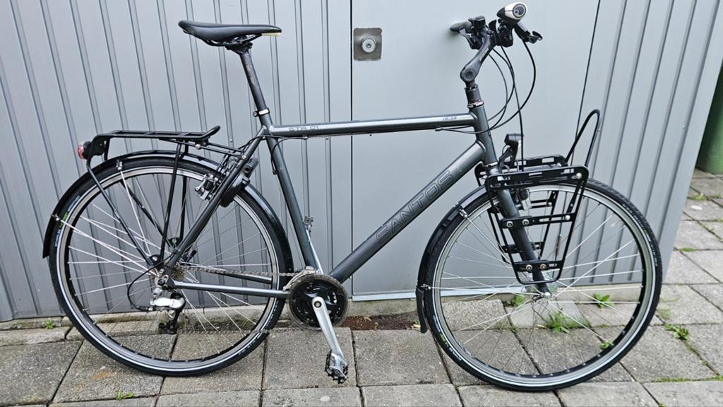 Santos STR01 tourfiets maat 58, Fietsen en Brommers, 28 inch, Gebruikt, Velgrem, 57 tot 61 cm
