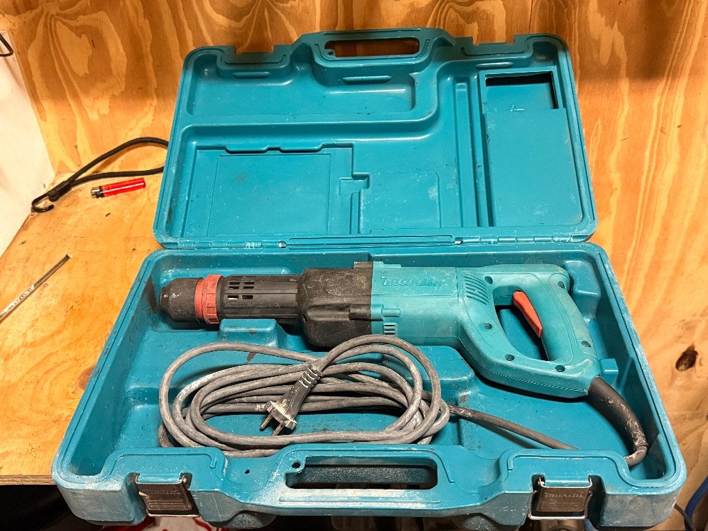 Makita HK0500 Hakhamer 550W SDS-Plus + Originele Koffer, Gebruikt, Boor- en/of Breekhamer, Ophalen of Verzenden, Klopboormechanisme