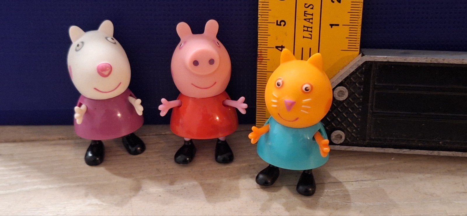 Peppa pig poppetjes set van 3 (7.4), ., Ophalen of Verzenden, Zo goed als nieuw, .