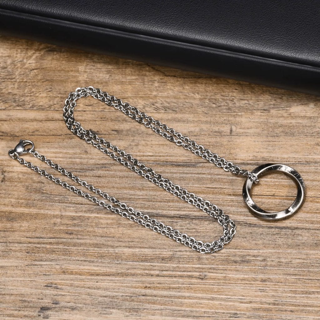 Zilverkleurige Viking Mobius Ketting, Verzenden, Nieuw, Zilver, Overige materialen