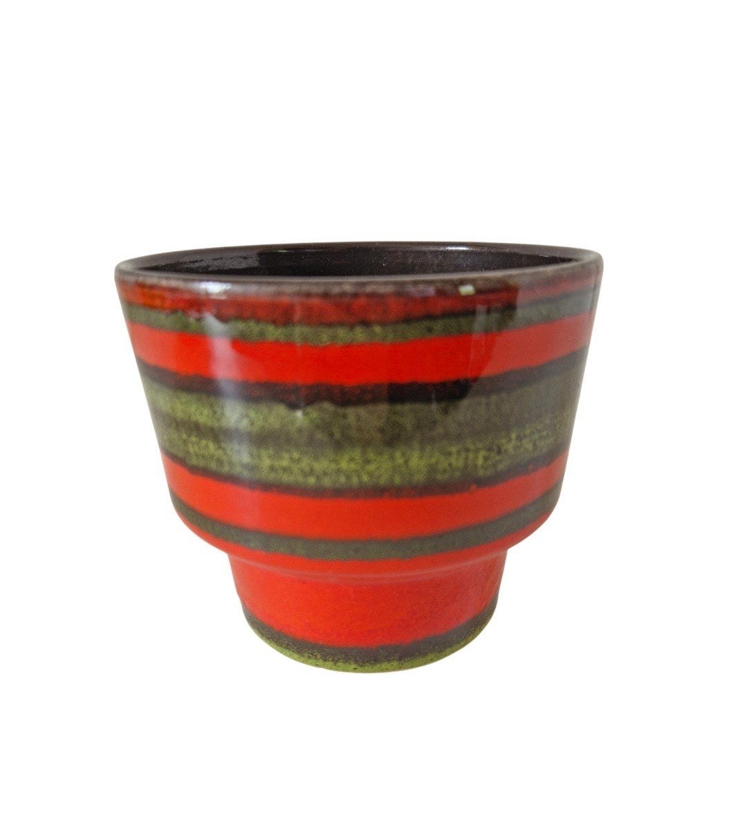 vintage bloempot jaren 70 felle kleuren retro pot, Ophalen of Verzenden, Huis en Inrichting