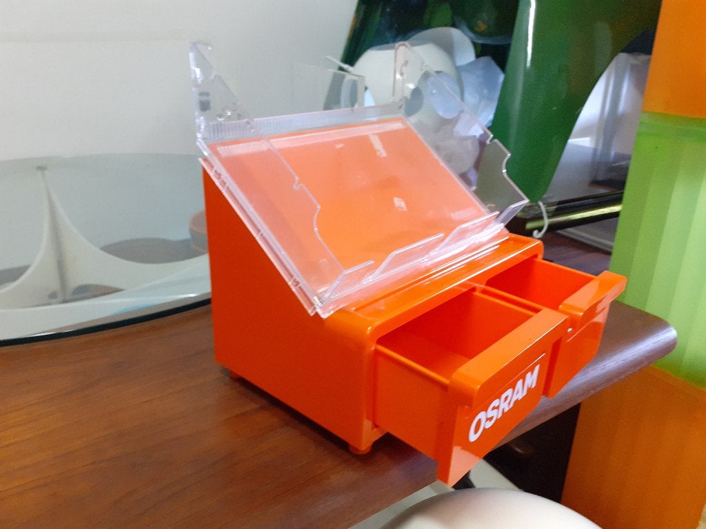 opberg kastje oranje kunststof jaren 70 design retro, Ophalen of Verzenden, Overige typen