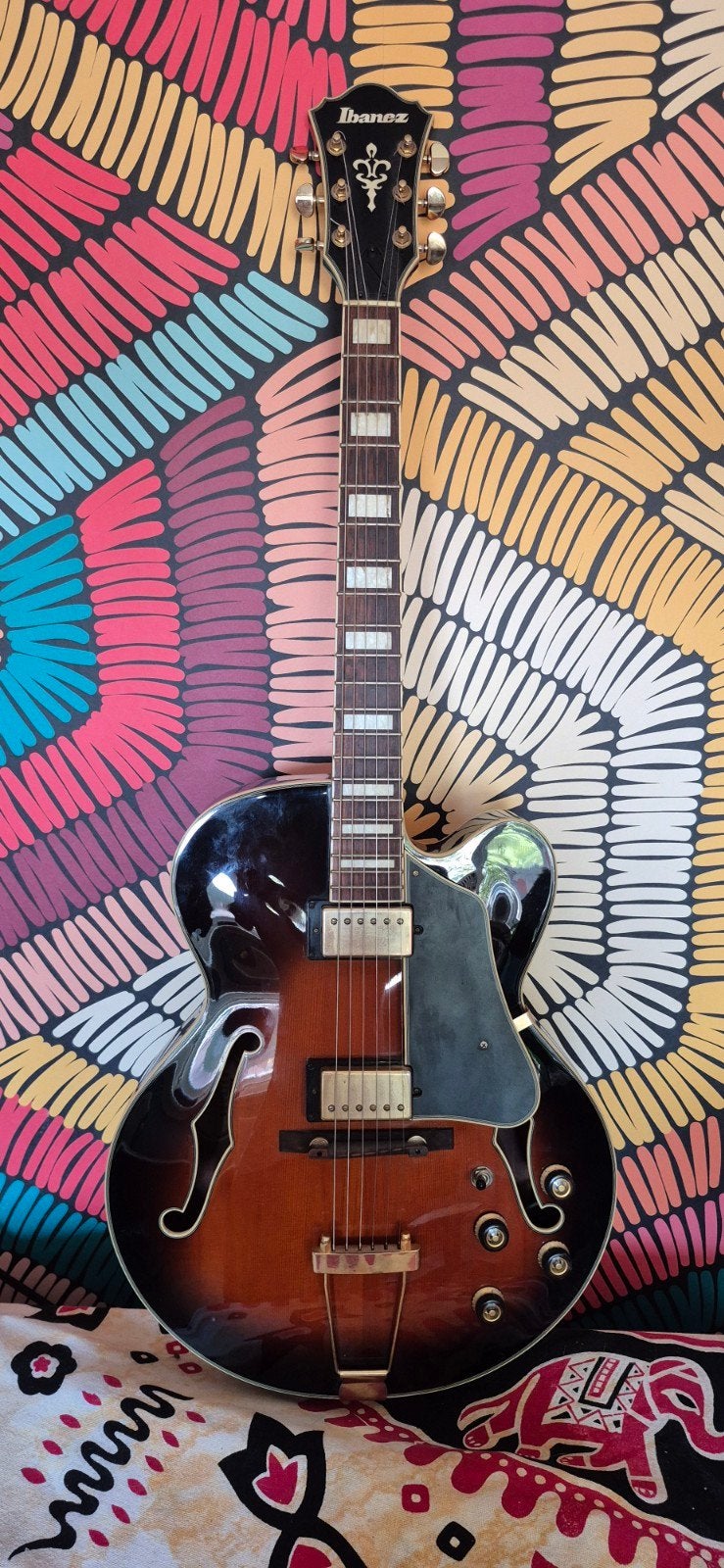 Ibanez Artcore AFJ85-VSB-12-01 Hollow Body Gitaar, Ophalen, Zo goed als nieuw, Hollow body, Ibanez
