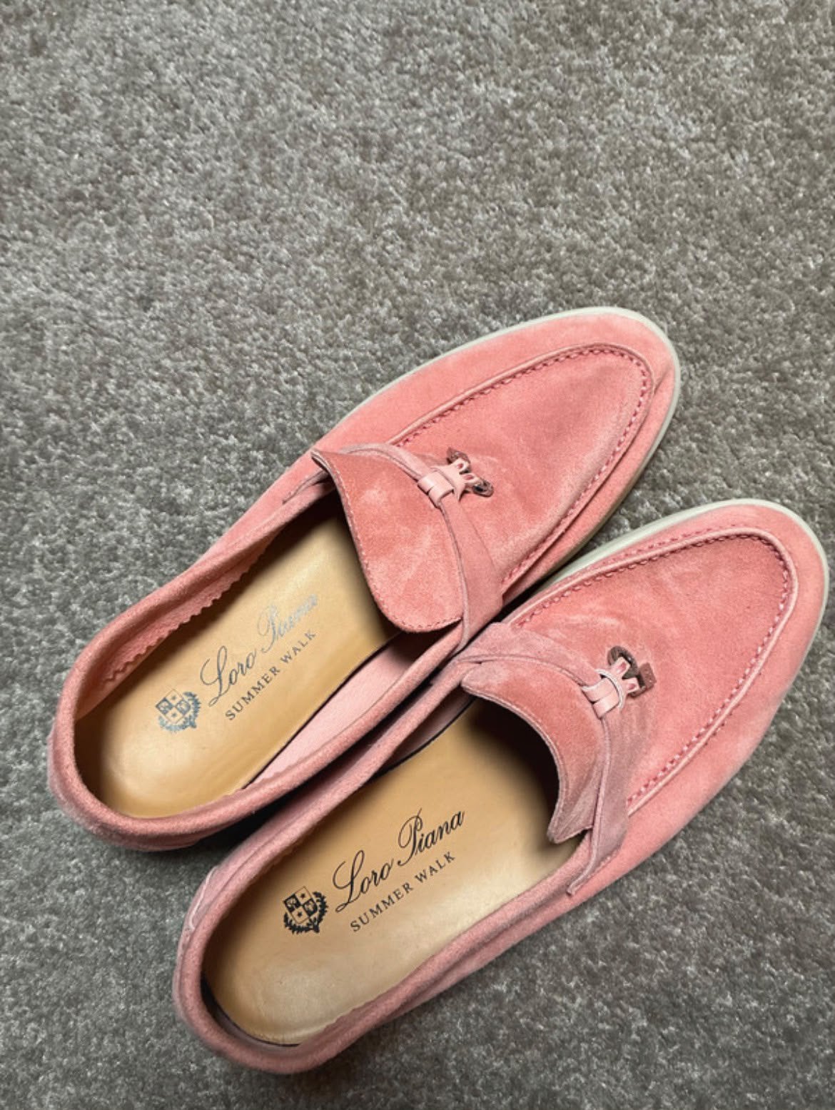 Loro piana summerwalk, Nieuw, Ophalen of Verzenden, Espadrilles of Moccasins, Roze