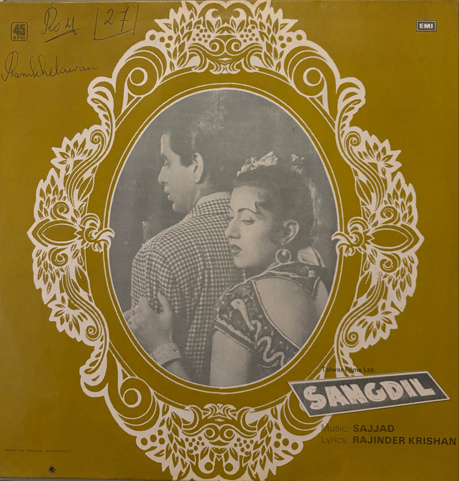 Samgdil - Bollywood Soundtrack Vinyl (EMI 45NLP 1150), Cd's en Dvd's, Vinyl | Filmmuziek en Soundtracks, Originele persing, Verzenden
