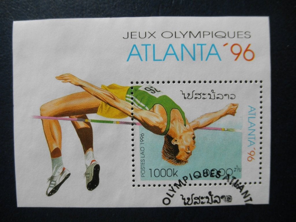 Postzegels Olympische Spelen Laos 1996 - cw. € 3,00., Ophalen of Verzenden, Gestempeld, Zuidoost-Azië