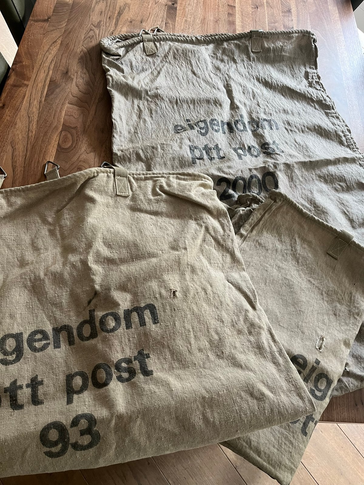 Vintage PTT Post zakken - Set van 3, Ophalen of Verzenden