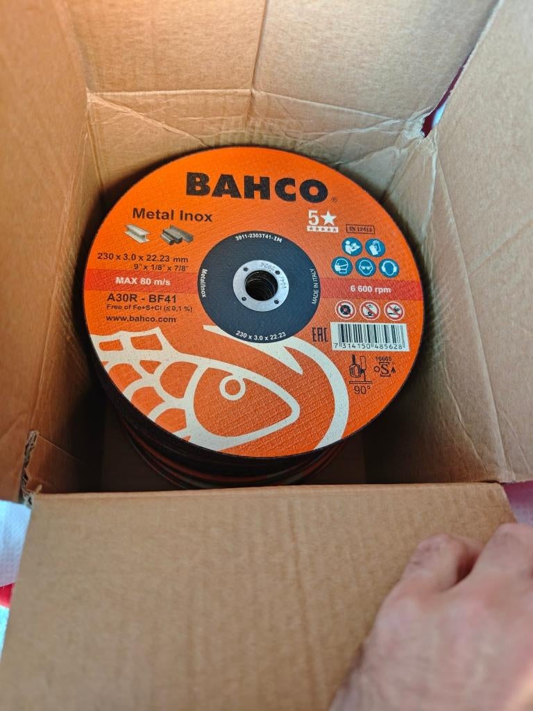 50x Bahco Slijpschijf voor afbramen, metaal en RVS, Ophalen of Verzenden, Nieuw, Minder dan 700 watt, Overige typen