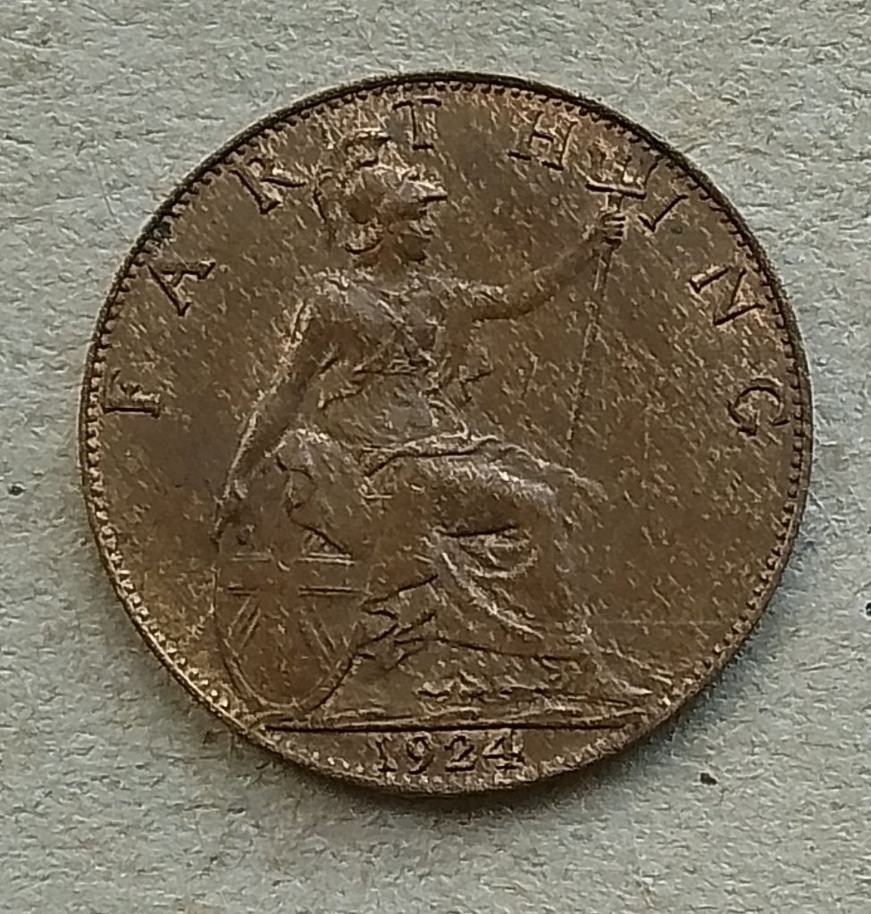 Engeland, farthing 1924, Ophalen of Verzenden, Overige landen, Losse munt