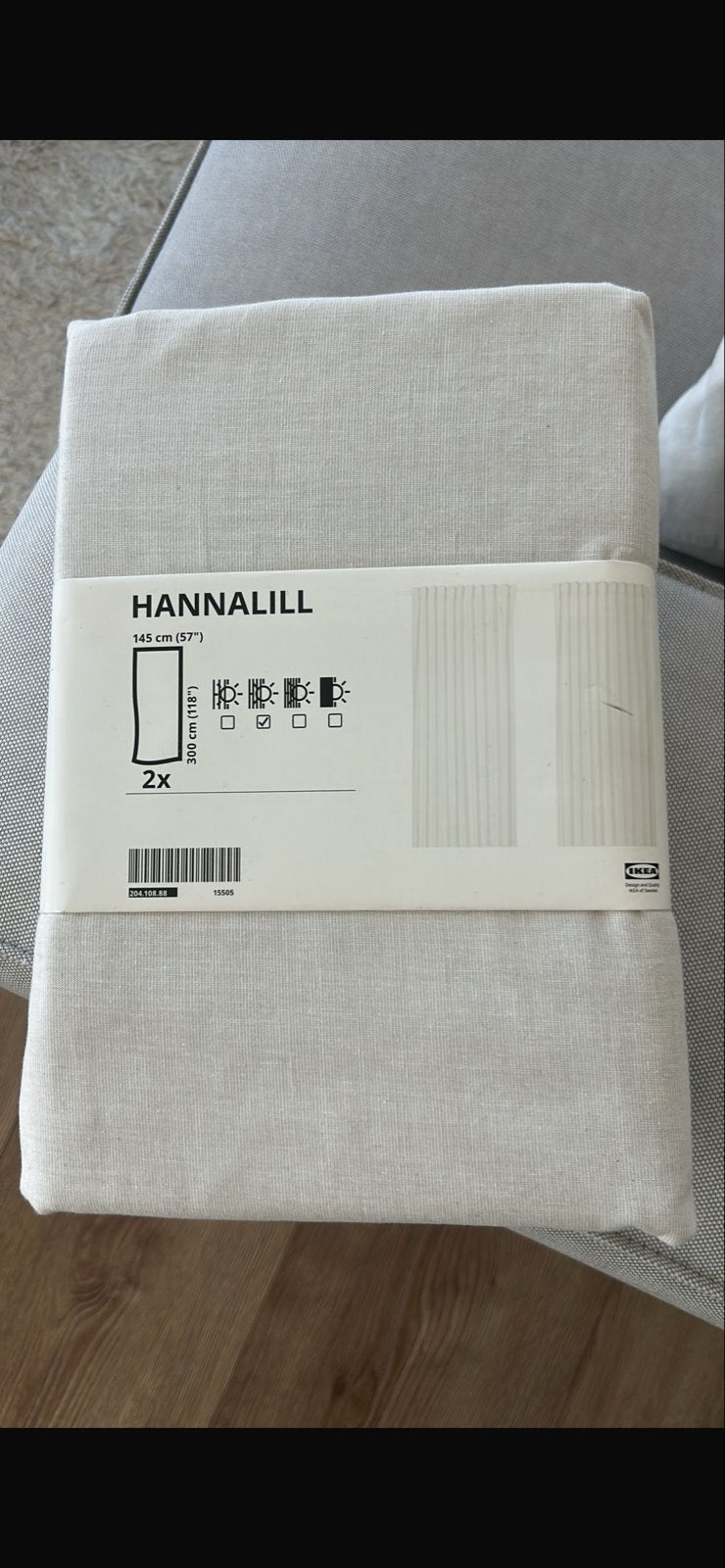 Nieuwe IKEA HANNALILL beige gordijnen (2x 145x300 cm), Ophalen, 100 tot 150 cm, 200 cm of meer, Beige