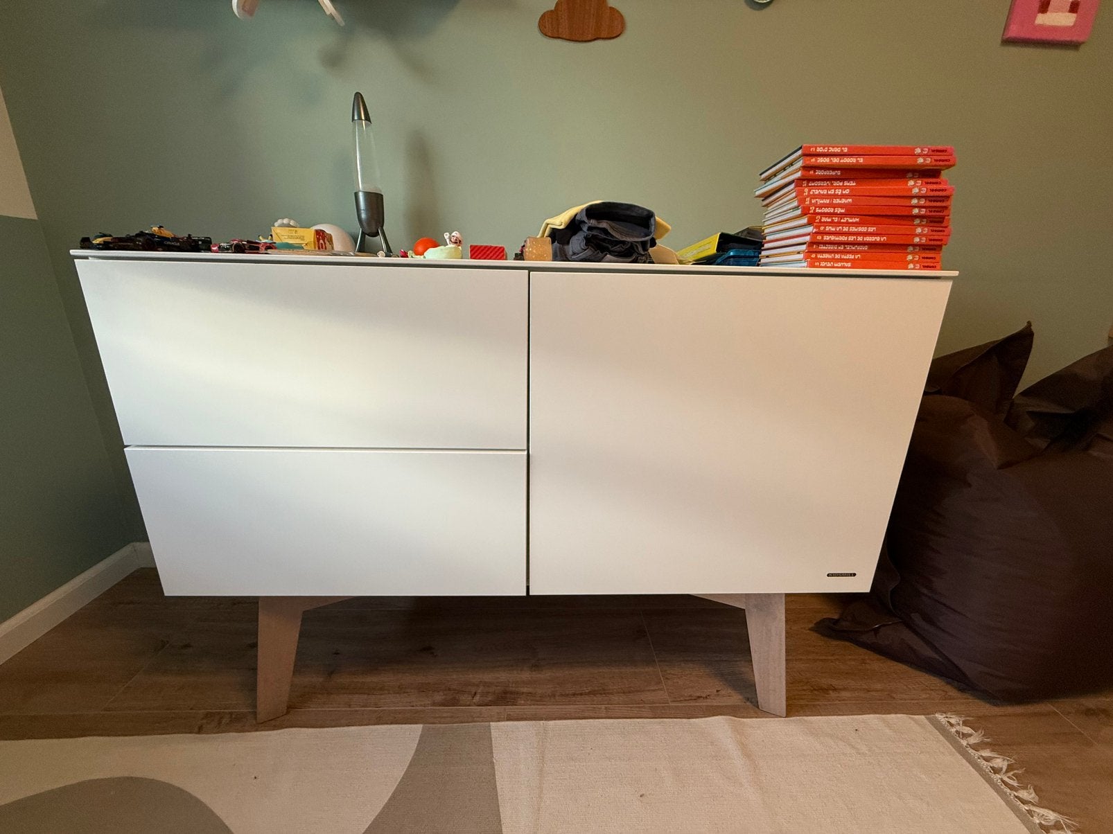 Kidsmill Sixties Kledingkast + commode, Ophalen, 150 tot 200 cm, Zo goed als nieuw, Met deur(en)