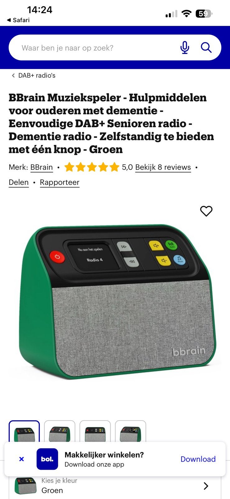 BBrain een hulp voor mensen met beginnende dementie., Ophalen of Verzenden, Zo goed als nieuw