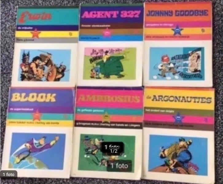 Volledige 6-delige PEP-stripotheek (agent 327,Blook,Erwin), Complete serie of reeks, Ophalen of Verzenden, Gelezen