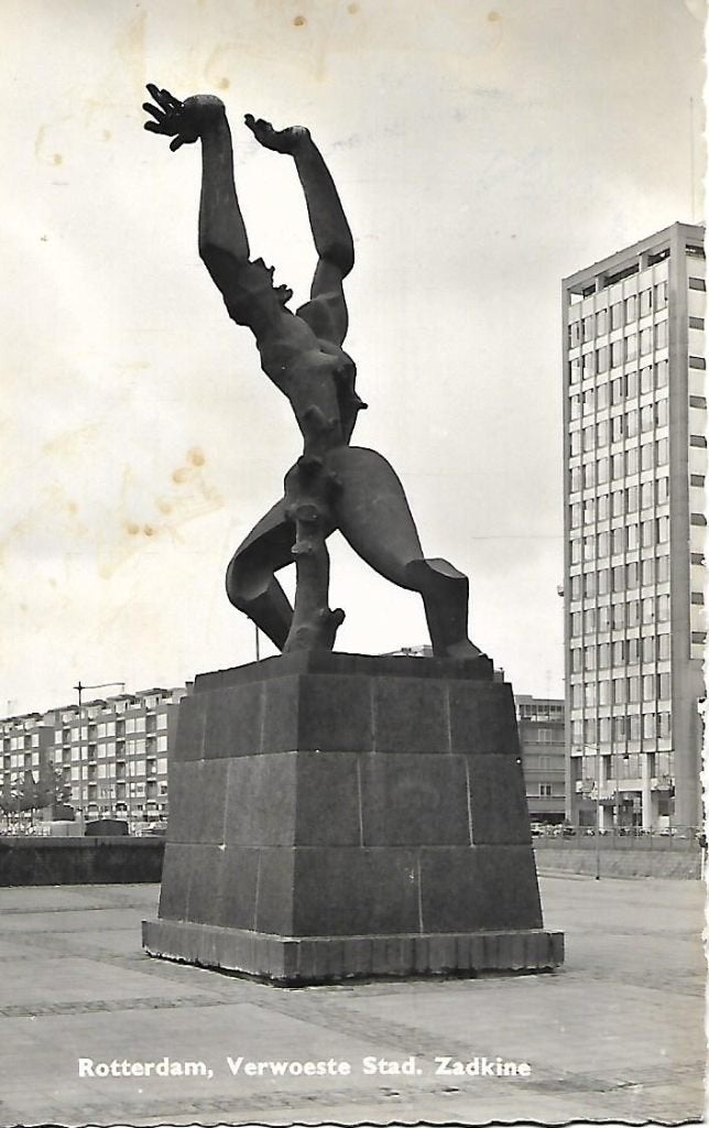 Rotterdam- -Verwoeste Stad, Zadkine., Verzenden, 1960 tot 1980, Gelopen, Zuid-Holland