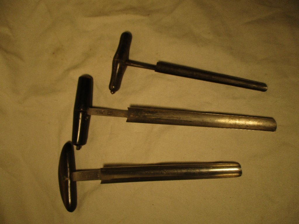 3x antiek kaasproef-test gereedschapjes oa Frico Leeuwarden, Antiek en Kunst, Ophalen of Verzenden