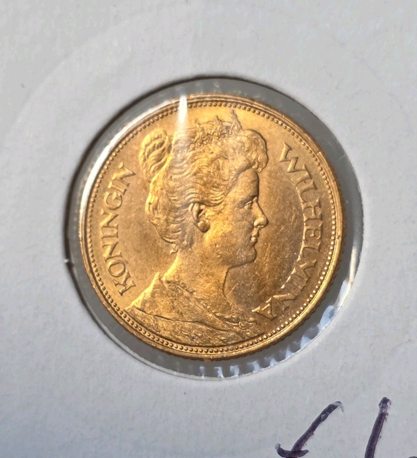 5 gulden 1912 Nederland, Verzenden, Koningin Wilhelmina, Goud