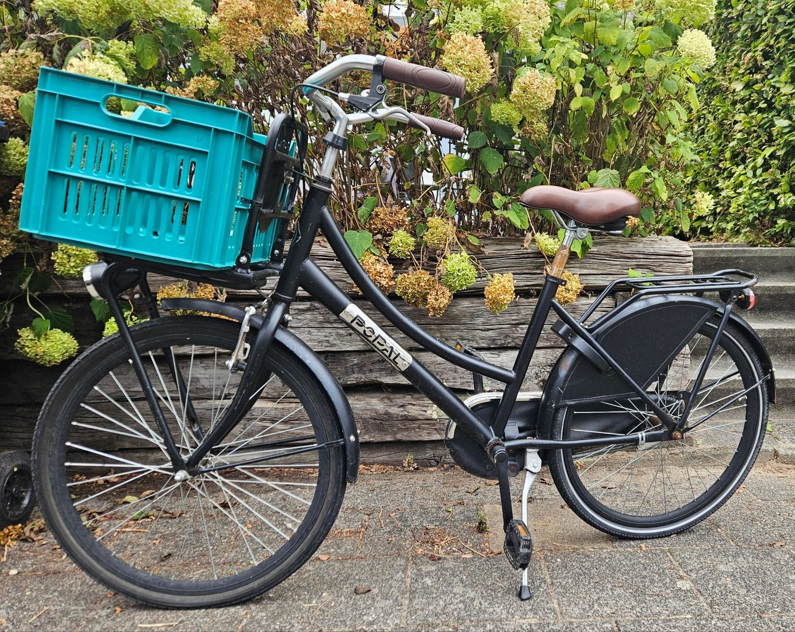 Popal transportfiets 24 inch met krat en terugtraprem, Minder dan 47 cm, Ophalen, Gebruikt, Overige merken