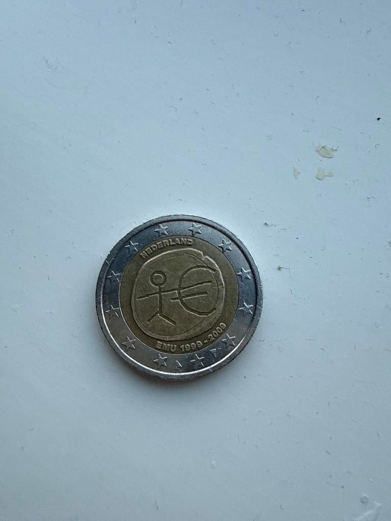 Zeldzame Nederlandse 2 Euro Poppetje Munt 2009 EMU, Ophalen of Verzenden, Losse munt