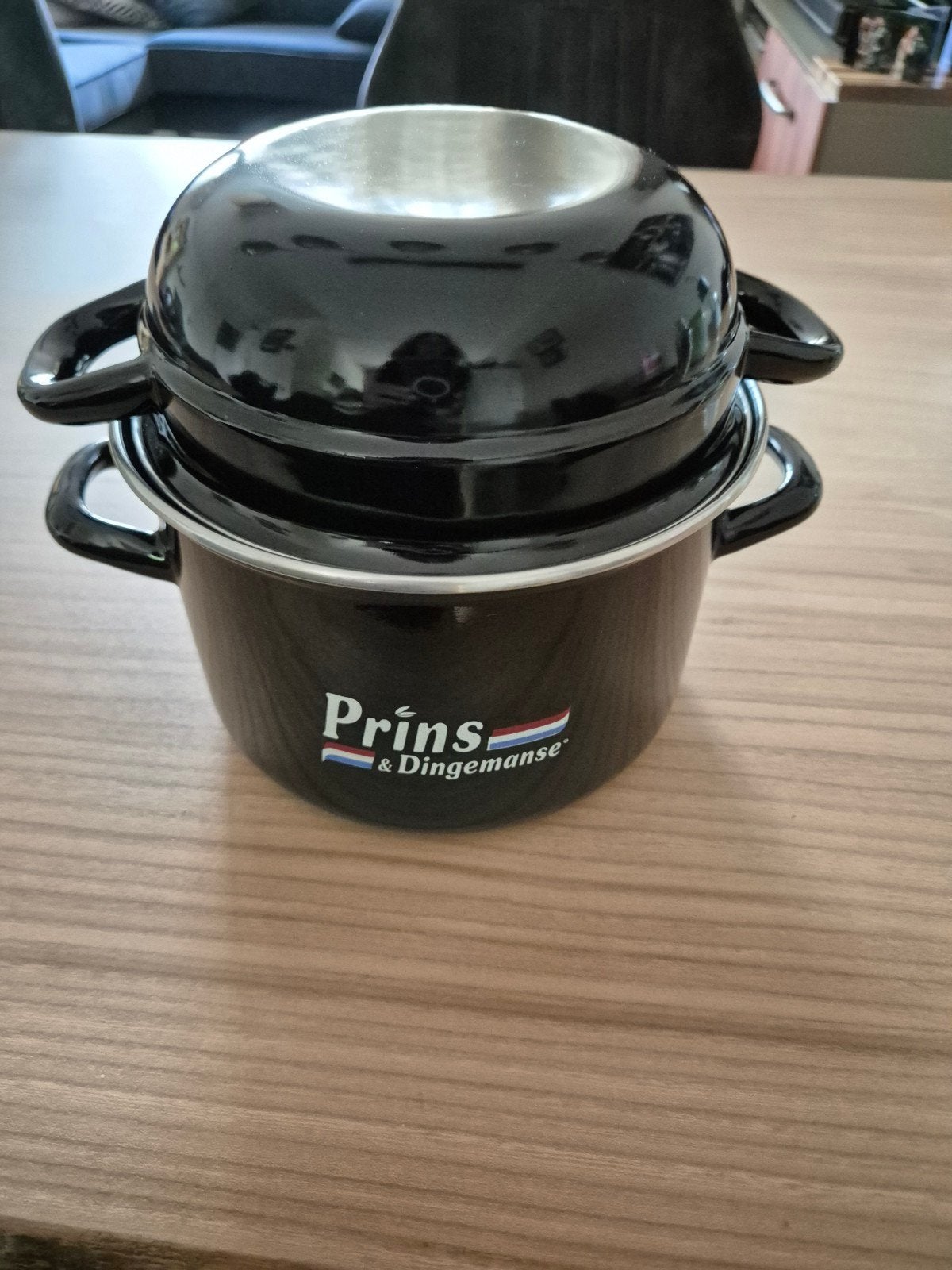 Nieuwe kleine emaille mossel pan - nooit gebruikt, Ophalen of Verzenden, Kookpan, Emaille, Overige merken
